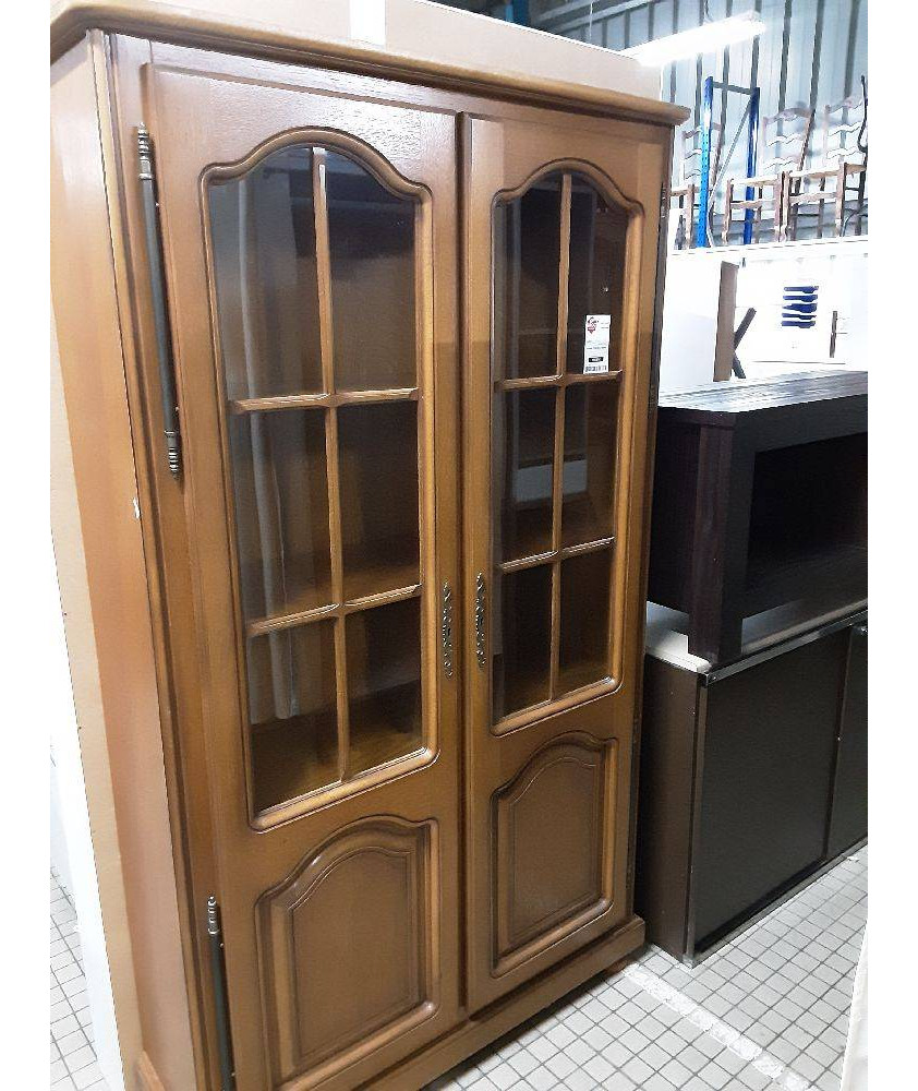 VITRINE 2 PORTES 2 TIROIRS