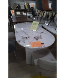 TABLE CÉRAMIQUE OVALE 2 PIEDS 2 COLORIS POSSIBLE 1M80
