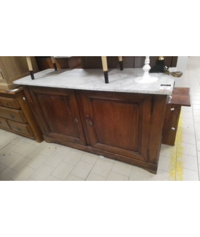 BAHUT ANCIEN 2P DESSUS MARBRE