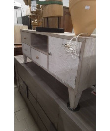 MEUBLE TV STYLE INDUS BLANC