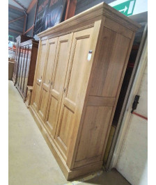 ARMOIRE 4 PORTES CHENE FULL MASSIF 