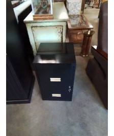 CLASSEUR MÉTALLIQUE 2 TIROIRS NOIR