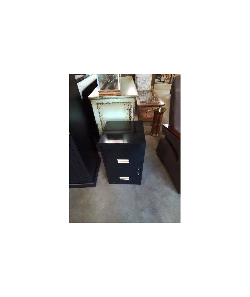 CLASSEUR MÉTALLIQUE 2 TIROIRS NOIR