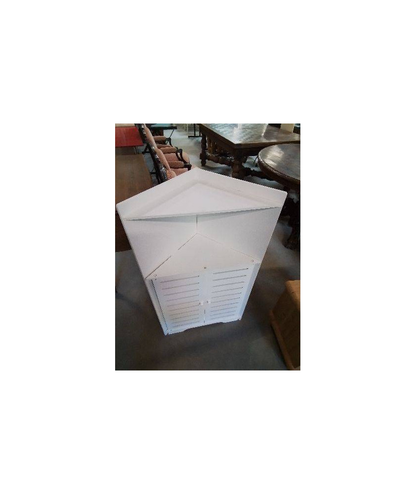 ENCOIGNURE BOIS BLANC 2 PORTES 1 NICHE 