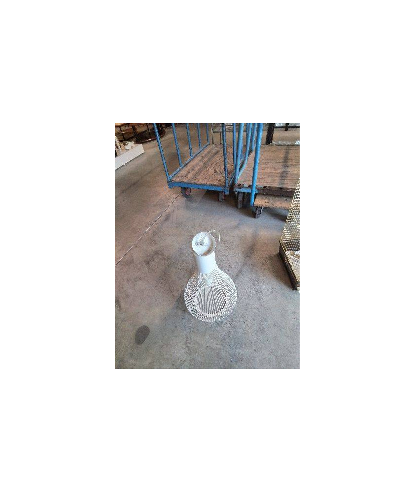 SUSPENSION MÉTAL BLANC FILAIRE 