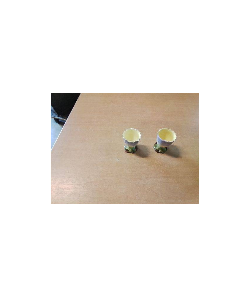 2 COQUETIERS CÉRAMIQUE XIXE 