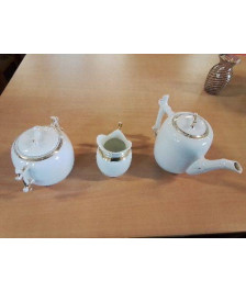 SERVICE A CAFE PORCELAINE DOREE FIN XIXE 