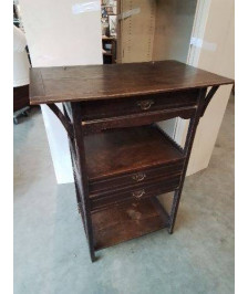 CONSOLE BOIS 3 TIROIRS 2 NICHES DÉBUT XXE