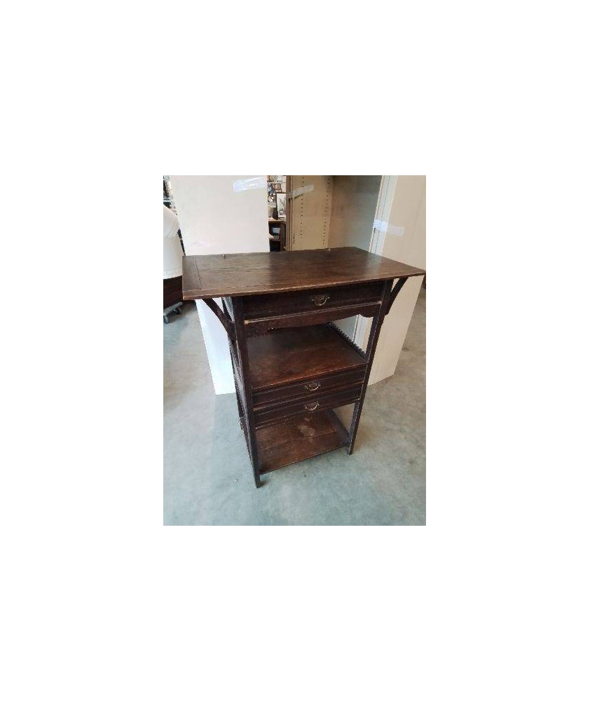 CONSOLE BOIS 3 TIROIRS 2 NICHES DÉBUT XXE