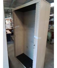 ARMOIRE MÉTAL CRÈME 2 PORTES COULISSANTES 