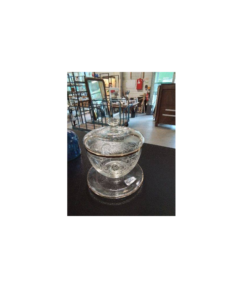 SUCRIER GRAVE ET DORÉ CRYSTALEX BOHEMIA