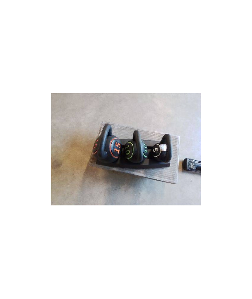 SET DE 3 HALTERES SPORTNOW KEELBELL 15 10 5 KG