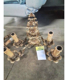 PAIRE D’APPLIQUES 2 FEUX BRONZE DORÉ STYLE RÉGENCE 