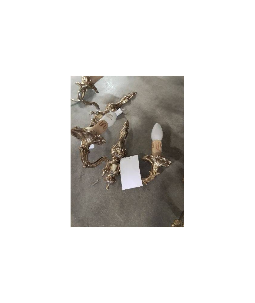 APPLIQUE BRONZE DORE 2 FEUX STYLE REGENCE 