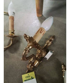 APPLIQUE BRONZE DORÉ 1 FEU STYLE REGENCE 