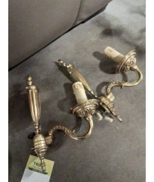 PAIRE D’APPLIQUES BRONZE DORÉ STYLE EMPIRE 