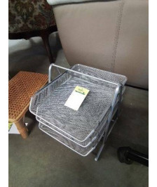 RANGE COURRIERS MÉTAL GRIS 3 NIVEAUX 