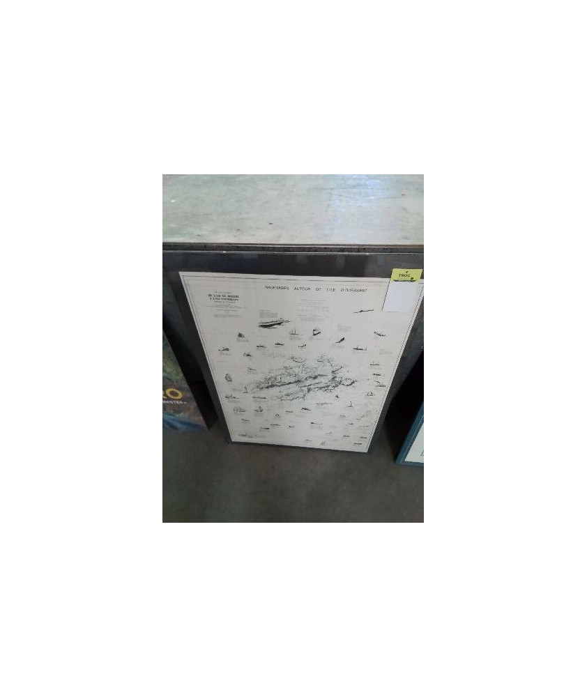 GRAVURE NAUFRAGE AUTOUR DE L\'ÎLE D’OUESSANT PAR POL ROUSSEAU