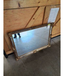 MIROIR RECTANGULAIRE DORÉ A PARCLOSES STYLE RÉGENCE 