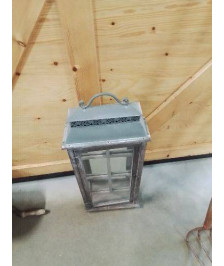 VITRINE MURAL BOIS ET MÉTAL TAUPE