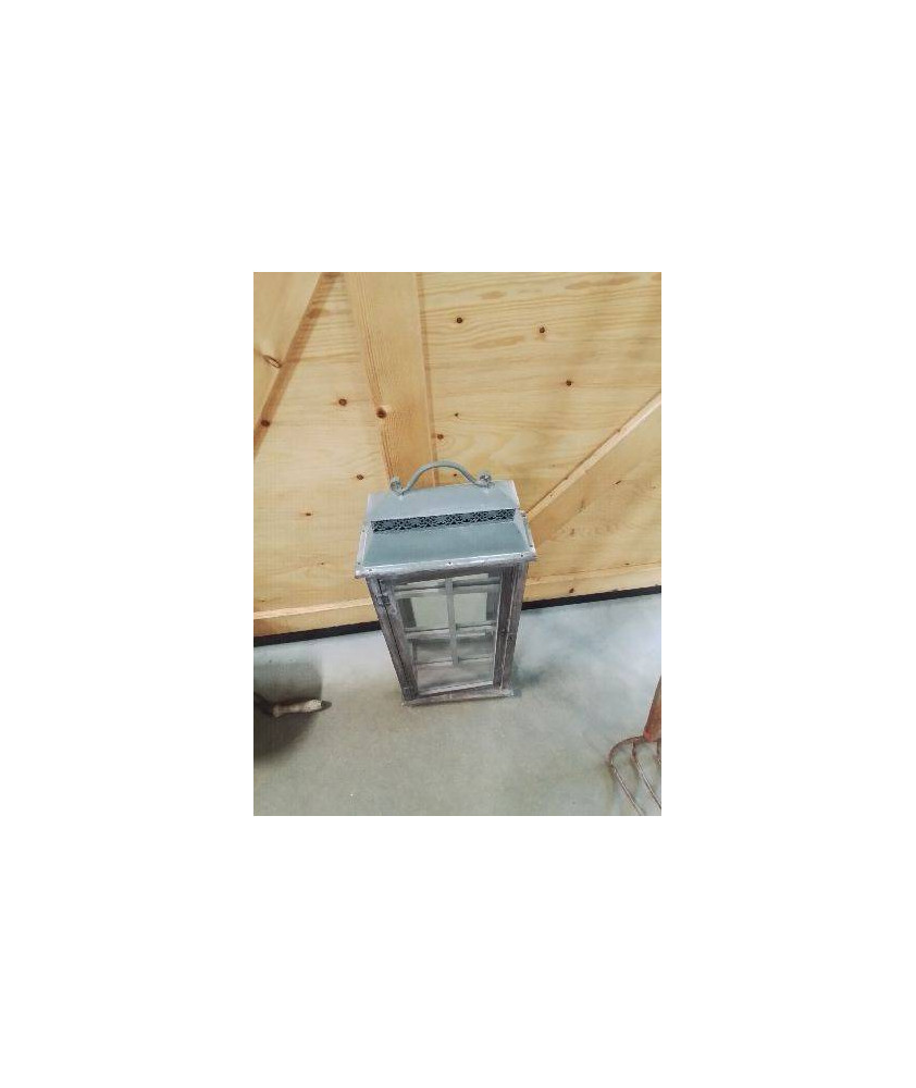 VITRINE MURAL BOIS ET MÉTAL TAUPE