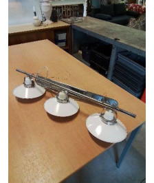 SUSPENSION MÉTAL CHROMÉ ET MÉTAL BLANC 3 FEUX SEYLUMIERE MIRANO 3L