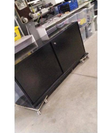 MEUBLE DE BUREAU METALLIQUE 2 PORTES COULISSANTES 