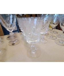 LOT DE 7 VERRES EN CRISTAL 