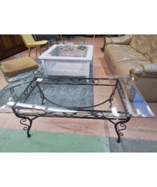 TABLE DE SALON EN FER FORGE 
