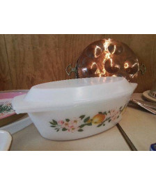 PLAT ARCOPAL MOTIF FLORAL 