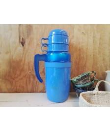 THERMOS BLEU DEUX TASSES 