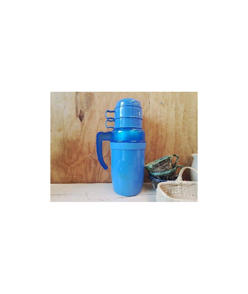 THERMOS BLEU DEUX TASSES 