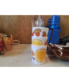 LOT DE 3 VERRES MOTIF FLORAL 