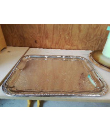 PLATEAU RECTANGULAIRE MOTIF FLORAL 