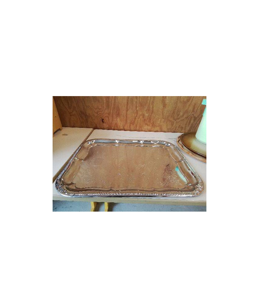 PLATEAU RECTANGULAIRE MOTIF FLORAL 