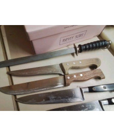 COUTEAU ANCIEN MANCHE BOIS