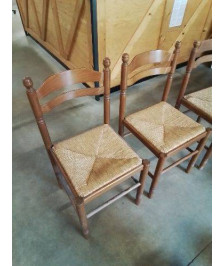 CHAISE DE CUISINE BOIS PAILLÉ 