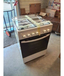 CUISINIÈRE ÉLECTRIQUE MIXTE GAZ DE VILLE 4 FEUX FAURE FCM6501CWA