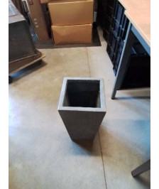 JARDINIÈRE CÉRAMIQUE GRIS 