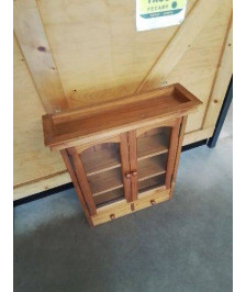 VITRINE MURAL PIN 2 PORTES 2 TIROIRS 