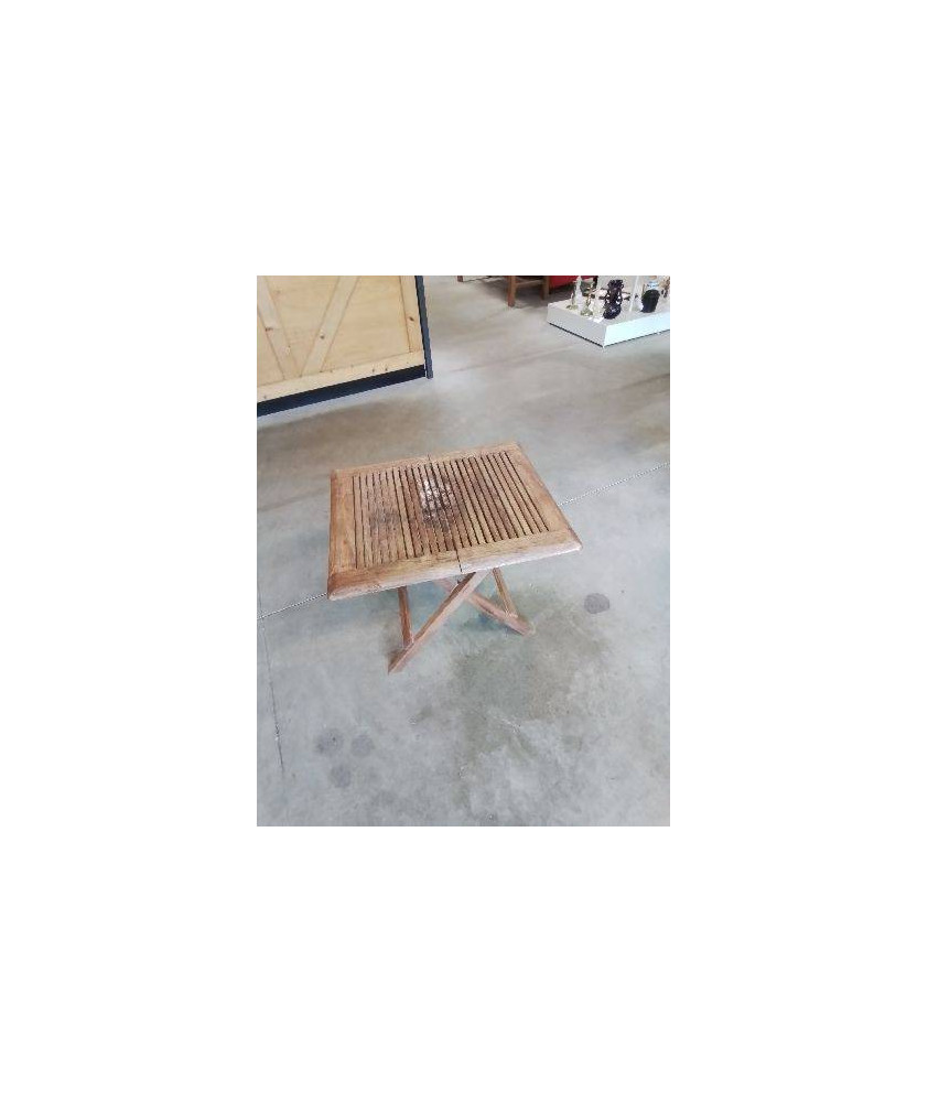 TABLE BASSE PLIANTE DE JARDIN TECK 