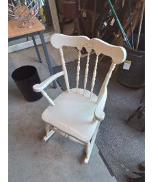 ROCKING CHAIR ENFANT BOIS ECRU