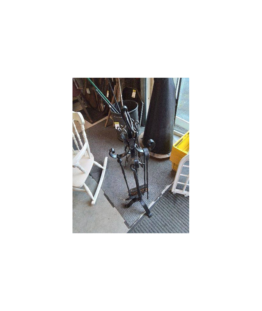 SERVITEUR DE CHEMINÉE FER FORGÉ 5 PIÈCES 