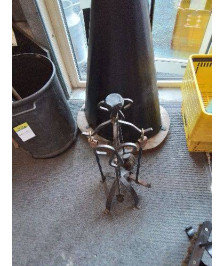 SERVITEUR DE CHEMINÉE FER FORGÉ 5 PIÈCES 