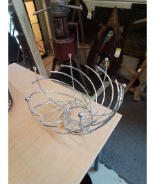 CORBEILLE A FRUITS MÉTAL CHROMÉ 