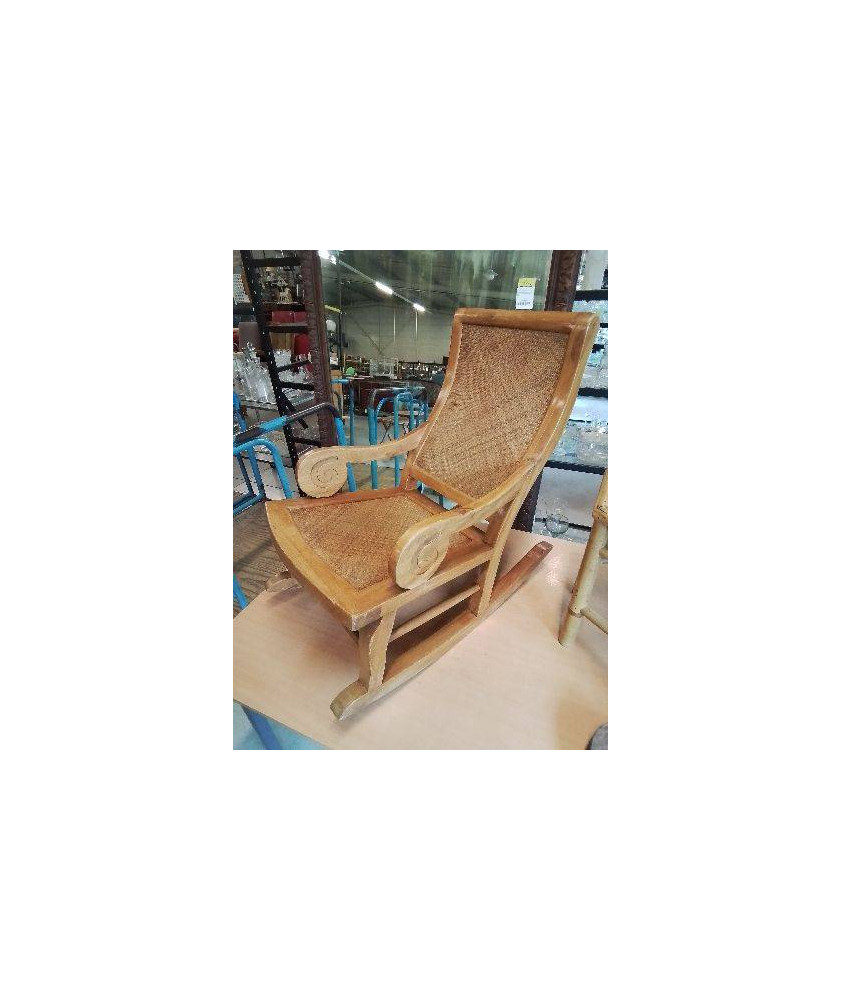 ROCKING CHAIR ENFANT BOIS ASSISE ET DOSSIER OSIER 