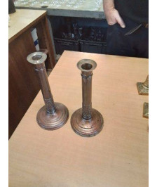 PAIRE DE BOUGEOIRS EPOQUE  EMPIRE CUIVRE