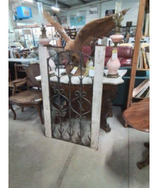 GRILLE CINTRÉE FORGÉ FIN XIXE DEBUT XXE 58X120