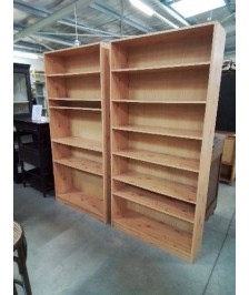 BIBLIOTHÈQUE BOIS CLAIR 7 TABLETTES 