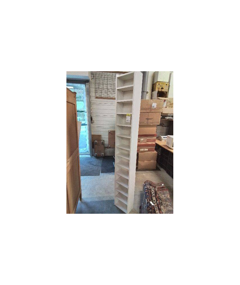 BIBLIOTHEQUE BOIS BLANC 13 TABLETTES